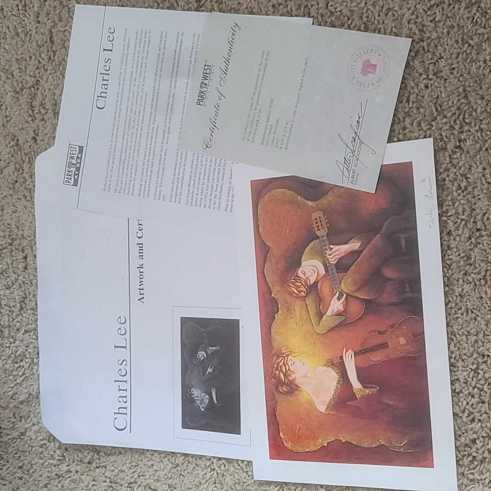 Charles Lee Guitar Serenade Color Seriolithograph